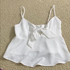 White Camisole with Bow Detail